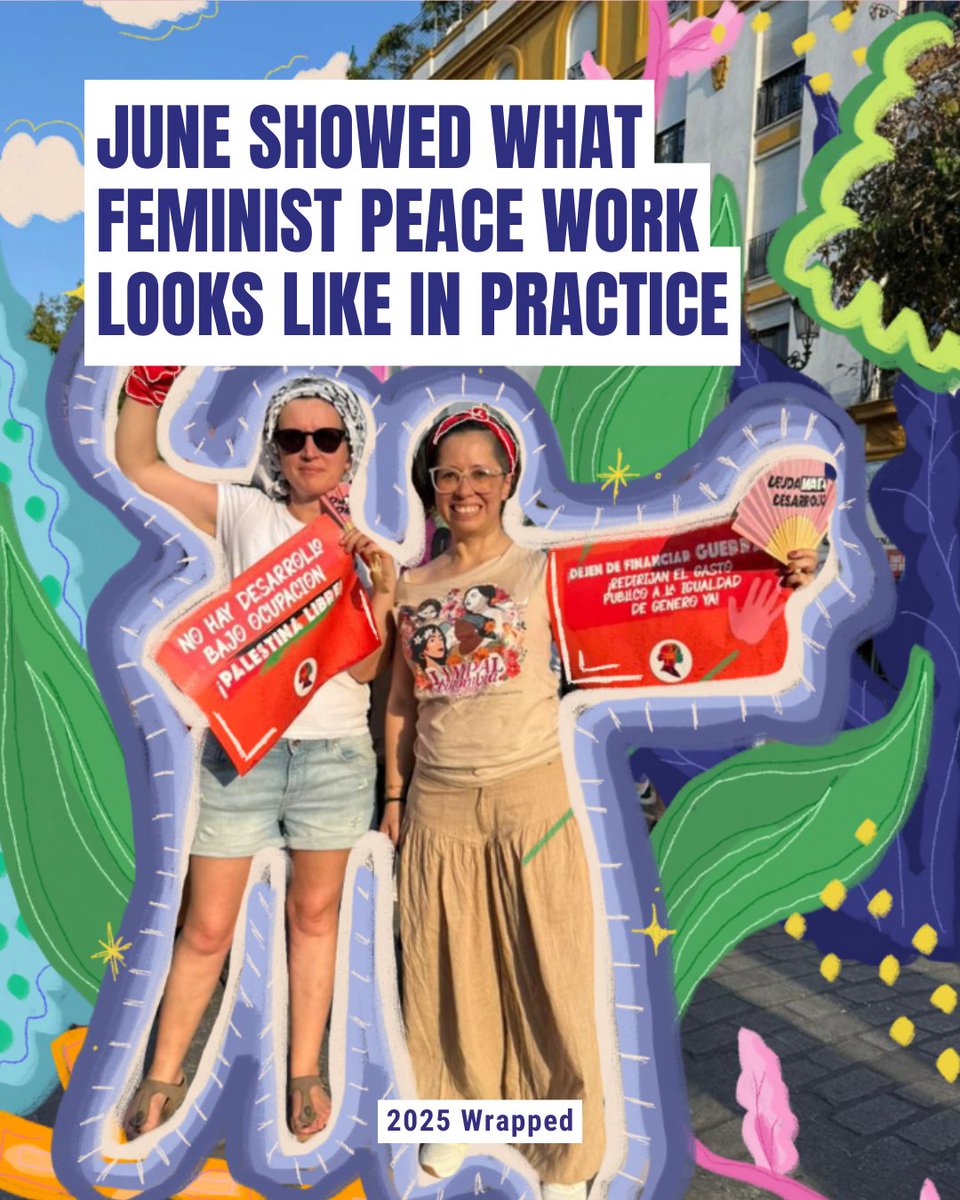 WILPF's tweet photo. Our June story reminds us of what a feminist approach looks like in global economic and disarmament discussions.

For this June, WILPF’s story of Feminist Peace highlights the need for continued advocacy for #MovetheMoney from military to peace. What if the billions spent on militarisation went to education, healthcare, and spaces that build cooperation, dialogue and transform conflicts? That’s not utopia, that’s a political choice we can make differently.

📖 Read the June story and explore our calendar on https://t.co/UeryVyFKUI

💛 If you believe in feminist peace in action, consider supporting our work.

#MoveTheMoney #StoriesOfFeministPeace