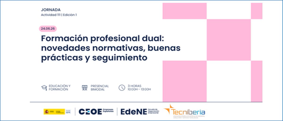 Tecniberia's tweet photo. 💡 ¿𝗤𝘂𝗲́ 𝗽𝘂𝗲𝗱𝗲𝗻 𝗵𝗮𝗰𝗲𝗿 𝗵𝗼𝘆 𝗹𝗮𝘀 𝗲𝗺𝗽𝗿𝗲𝘀𝗮𝘀 𝗽𝗮𝗿𝗮 𝗳𝗼𝗿𝗺𝗮𝗿 𝗲𝗹 𝘁𝗮𝗹𝗲𝗻𝘁𝗼 𝗾𝘂𝗲 𝗻𝗲𝗰𝗲𝘀𝗶𝘁𝗮𝗿𝗮́𝗻 𝗺𝗮𝗻̃𝗮𝗻𝗮?

Consulta la agenda completa y reserva tu plaza en el siguiente enlace ➡️ https://t.co/RcBaikzo6i https://t.co/bSN19lN8ek