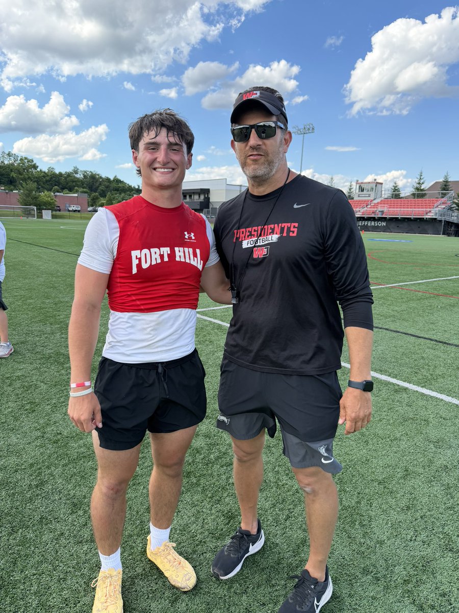 CARSONBENDER25's tweet photo. After a great showing of 7v7 and competition yesterday.. I’m blessed to have received an offer from @Coach_Sirianni and @wjathletics ! Huge thanks to the staff for believing in me and my abilities! ✅✅💯
@CoachPhilBobich @CoachRosati @CoachCranston @z3alkire @FH_Football https://t.co/lUclXVwqSR