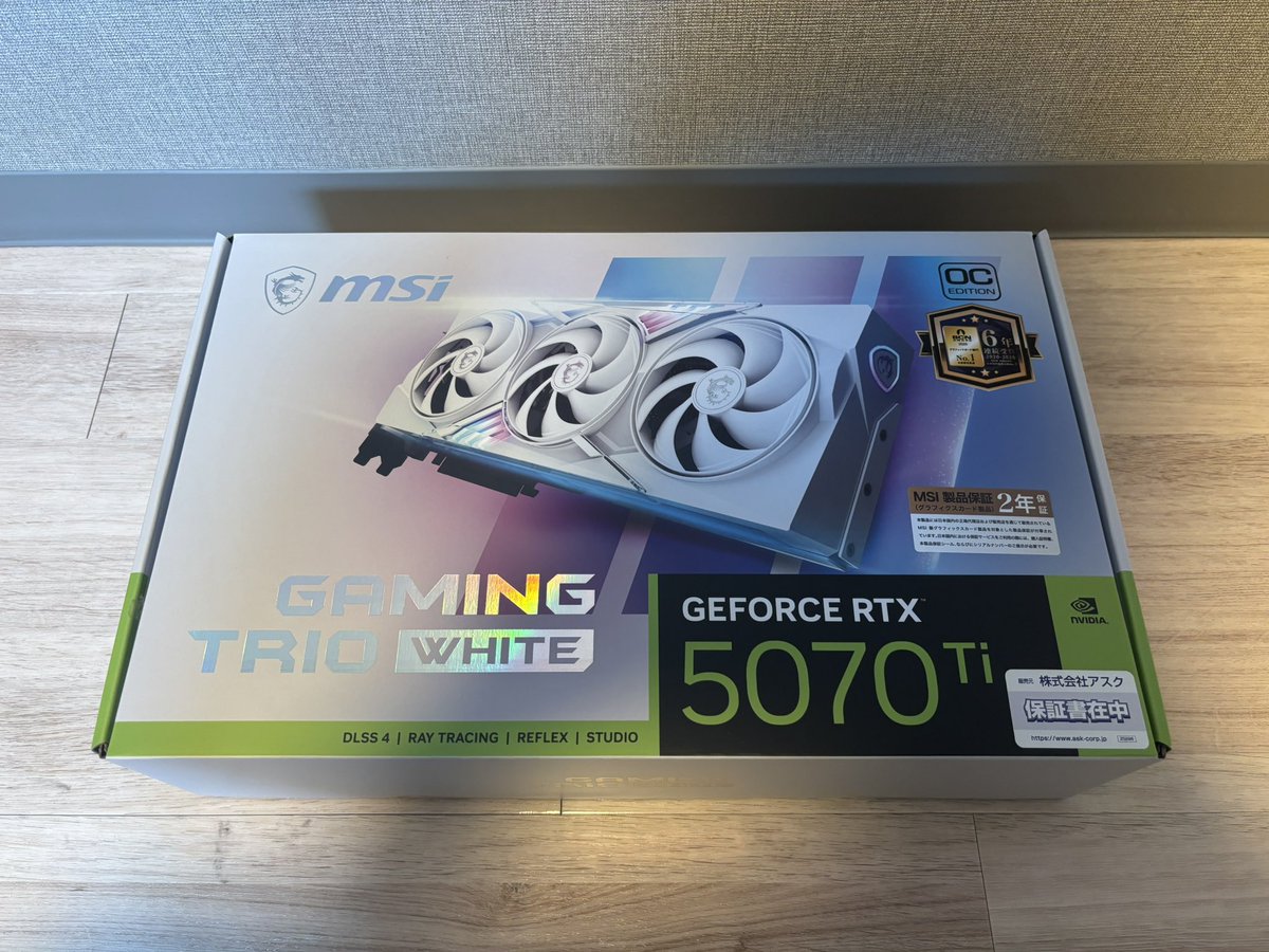 Fichtner_NTE's tweet photo. いろいろ悩んだ末に決めたグラボが到着🖥️
ついに半自作PCが完成〜！！！！ https://t.co/8DYZvBuFmM
