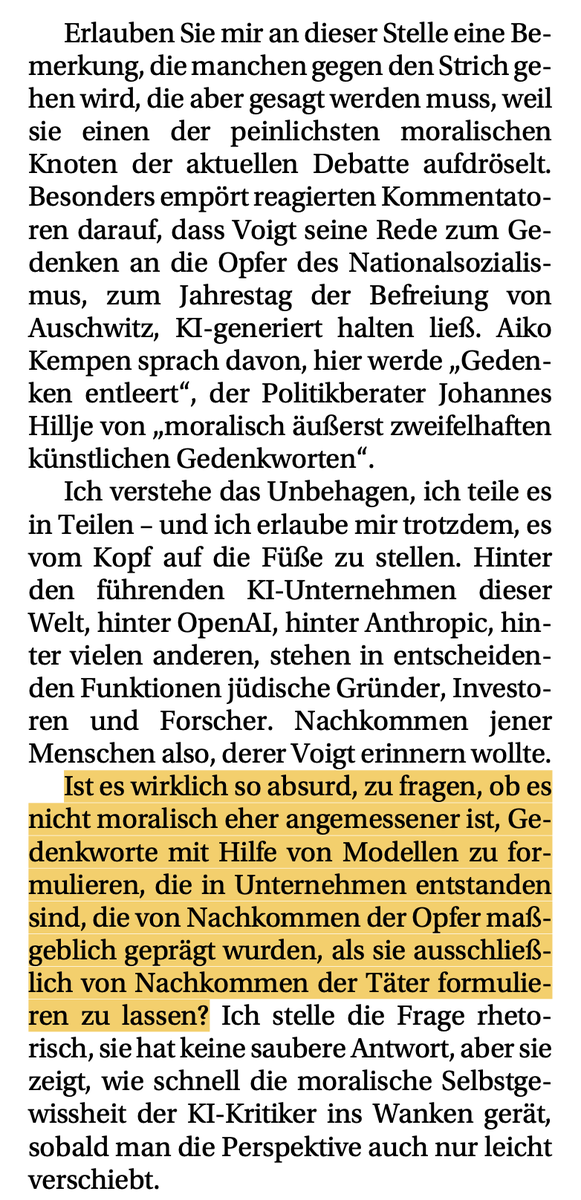 niggi's tweet photo. Harald Neuber schreibt in „Berliner Zeitung“ und der „Ostdeutschen Allgemeinen“, dass diese ganzen KI-Modelle ja letztlich jüdische Maschinen sind, und fragt, ob es nicht besser sei, wenn die des Holocausts gedenken als Nachfahren der Täter. 🤯 (1/2) https://t.co/F5SL78qwAM