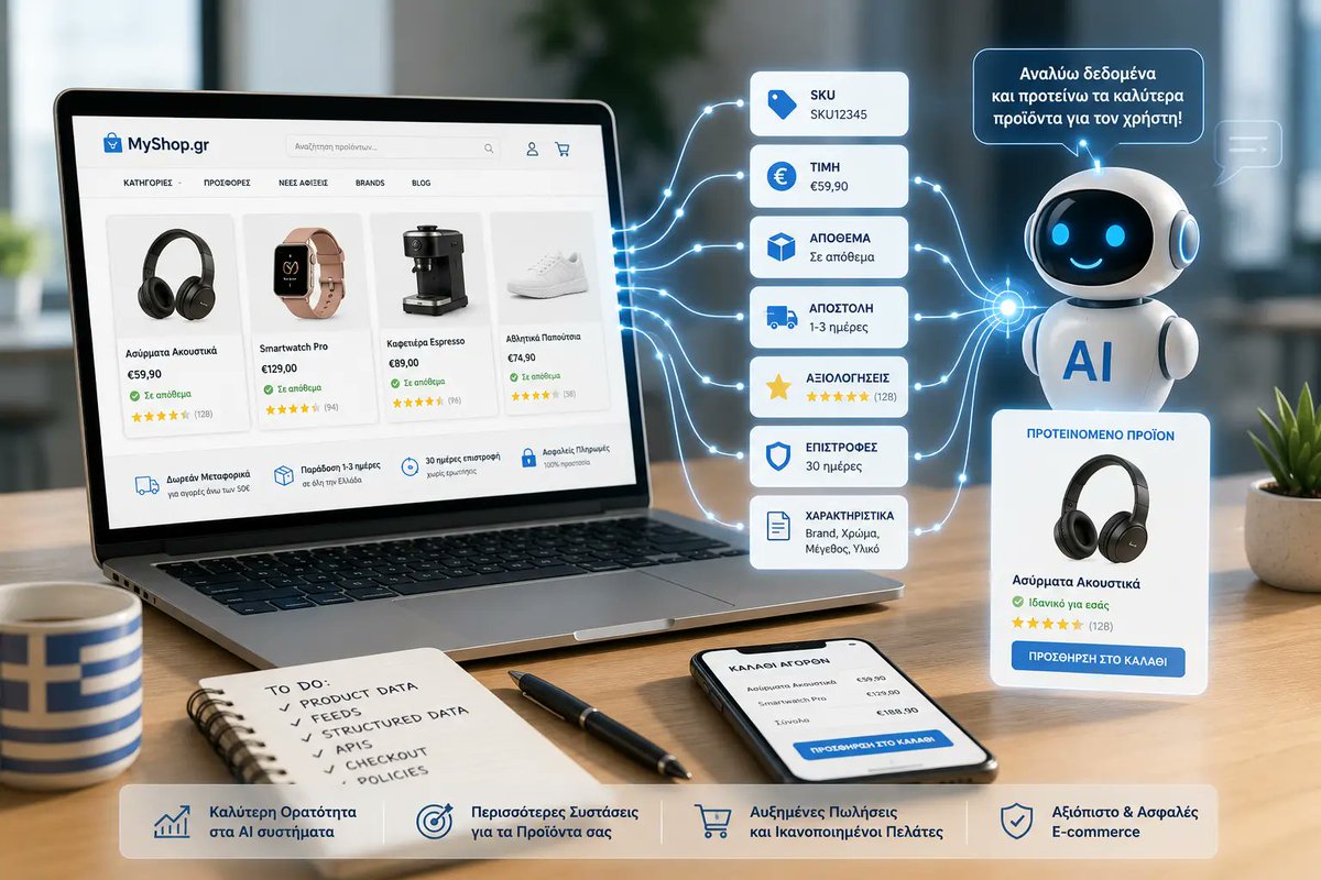 StephanosEco's tweet photo. Το Agentic Commerce έρχεται με...🚅φόρα!
Το Agentic Commerce SEO βοηθά τα🛒e-shop να γίνουν κατανοητά από AI agents μέσω σωστών product data, feeds, structured data και checkout.
💡Δείτε πώς να προετοιμάσετε το e-shop σας:
https://t.co/H9hdK2ulyZ https://t.co/gDGZHGnWXT