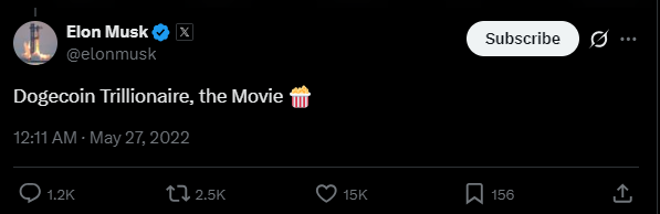 ethlover1234's tweet photo. @elonmusk when trailer for the Dogecoin Trillionaire, the movie...? https://t.co/WiSytb3jJJ