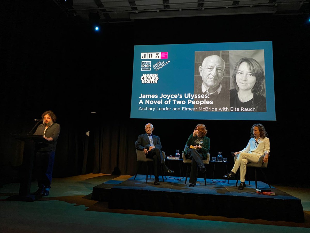 irishinbritain's tweet photo. Thanks to JW3 for inviting us to their first “Kosher Bloomsday” event in conjunction with @LDNIrishCentre
An evening of humour, literary insight and reflection on national and diasporic identity, celebrating Joyce’s creation of Jewish Dubliner Leopold Bloom. https://t.co/71RMNck2d2