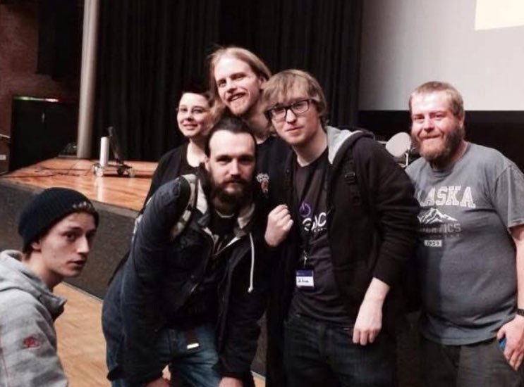 ProjPM's tweet photo. @FuxNet My first question for #DDoSecrets co-founder Best [below, glasses] is as follows:

In your own words, why did you legally change your name from Daniel Burnet to Michael Best in a sealed court filing a year before this picture was taken? https://t.co/UDppaMWCkV