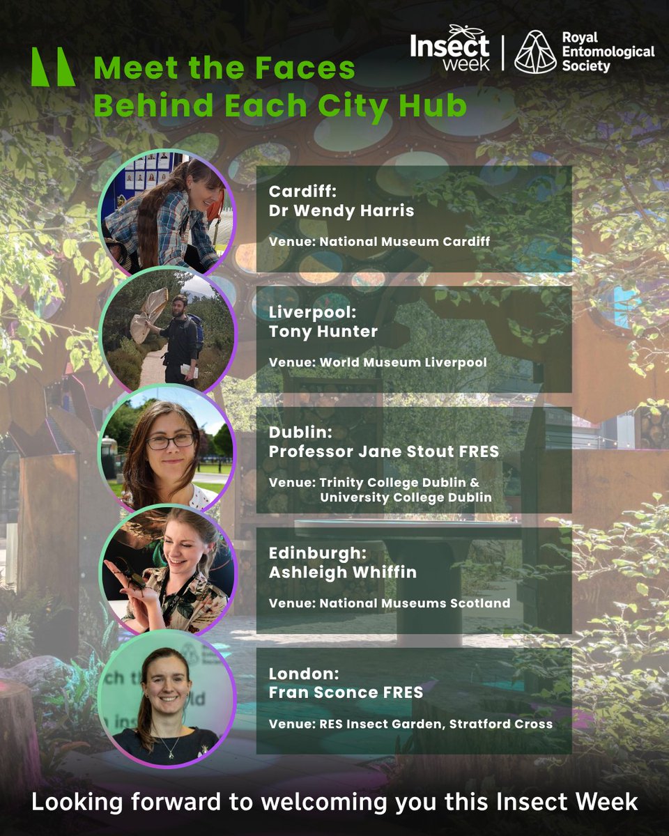 RoyEntSoc's tweet photo. This #InsectWeek, insects are coming to a community near you 🐞

For the first time we're expanding across five dedicated City Hubs, bringing free insect-themed activities, expert-led events &amp; family-friendly experiences directly into local communities 🔽

https://t.co/0SzsG2dNvj https://t.co/hj5Y3c0jv4