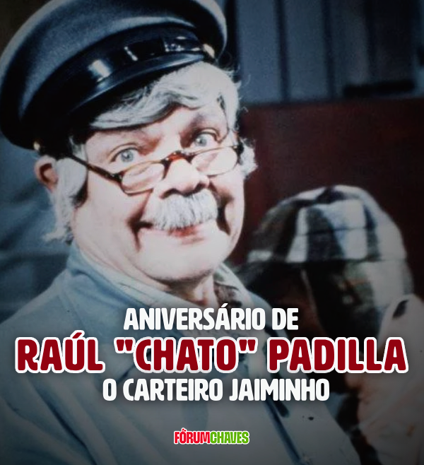 ForumChaves's tweet photo. Há 108 anos nascia o ator Raúl "Chato" Padilla, mais conhecido por nós como o carteiro Jaiminho.

Último a entrar para o elenco regular de Chespirito, em 1979, ele deixou sua marca em pouco tempo com o carteiro que sempre queria evitar a fadiga. E, nas décadas seguintes, continuou nos divertindo com sua atuação no programa Chespirito.

Obrigado por tudo!