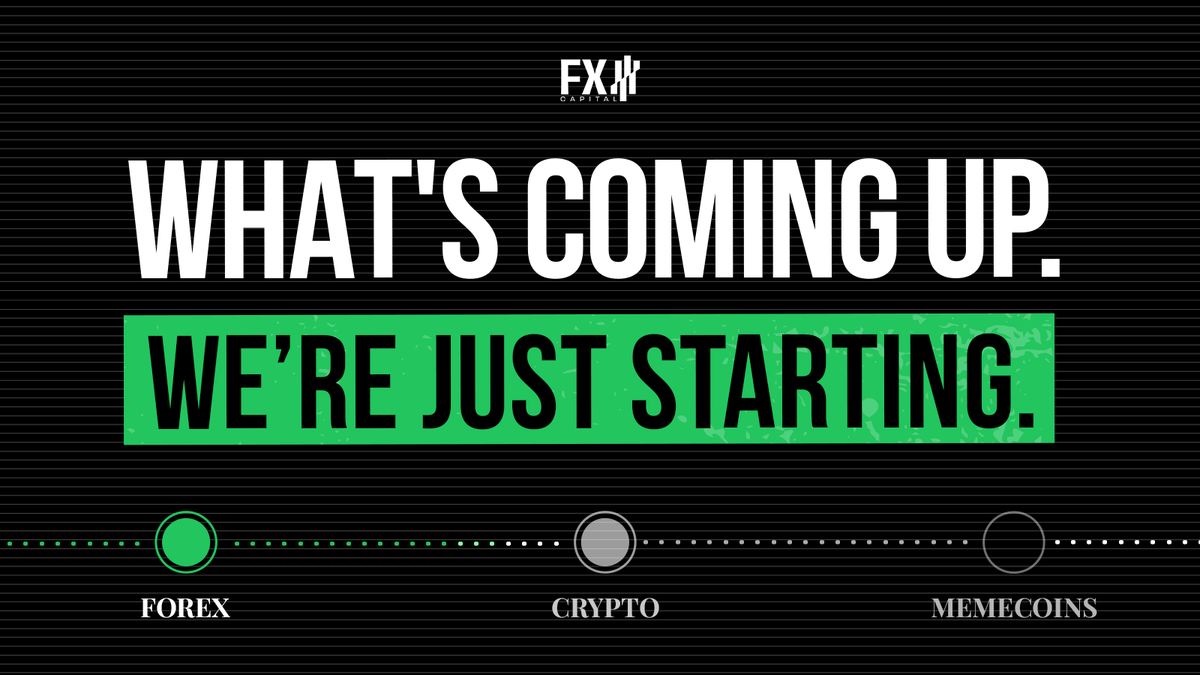 FX_Capital3's tweet photo. Most prop firms picked one lane and stopped building.
FX3 is going wider:

Forex accounts live now → Crypto prop on the way → Memecoin prop up next
AI tools across the workflow.

One firm. Three markets.
Built for the traders of today. https://t.co/qv7IWr28wJ
