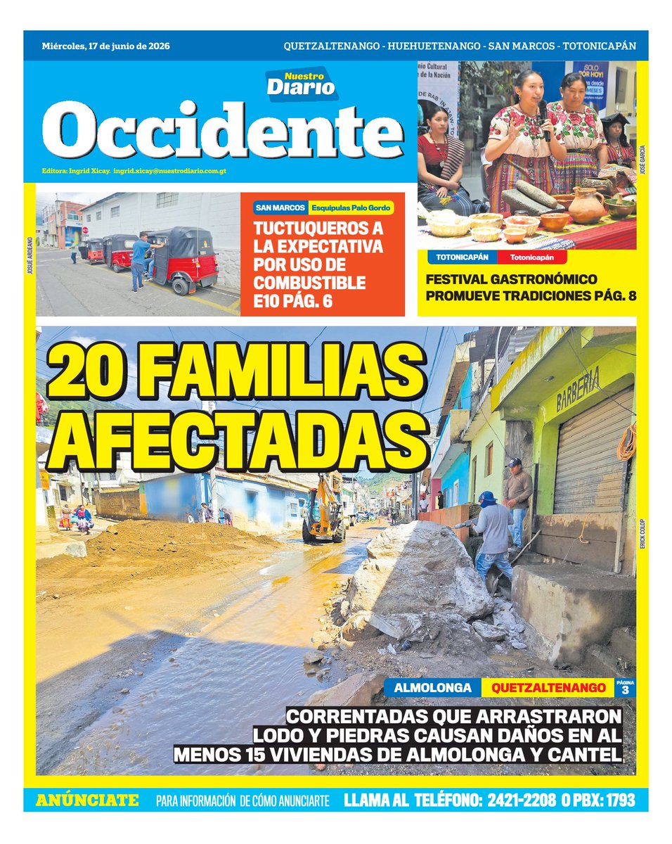 NuestroDiario's tweet photo. En Occidente #NuestroDiario, ¡noticias como son! https://t.co/Eekp0JqQgL