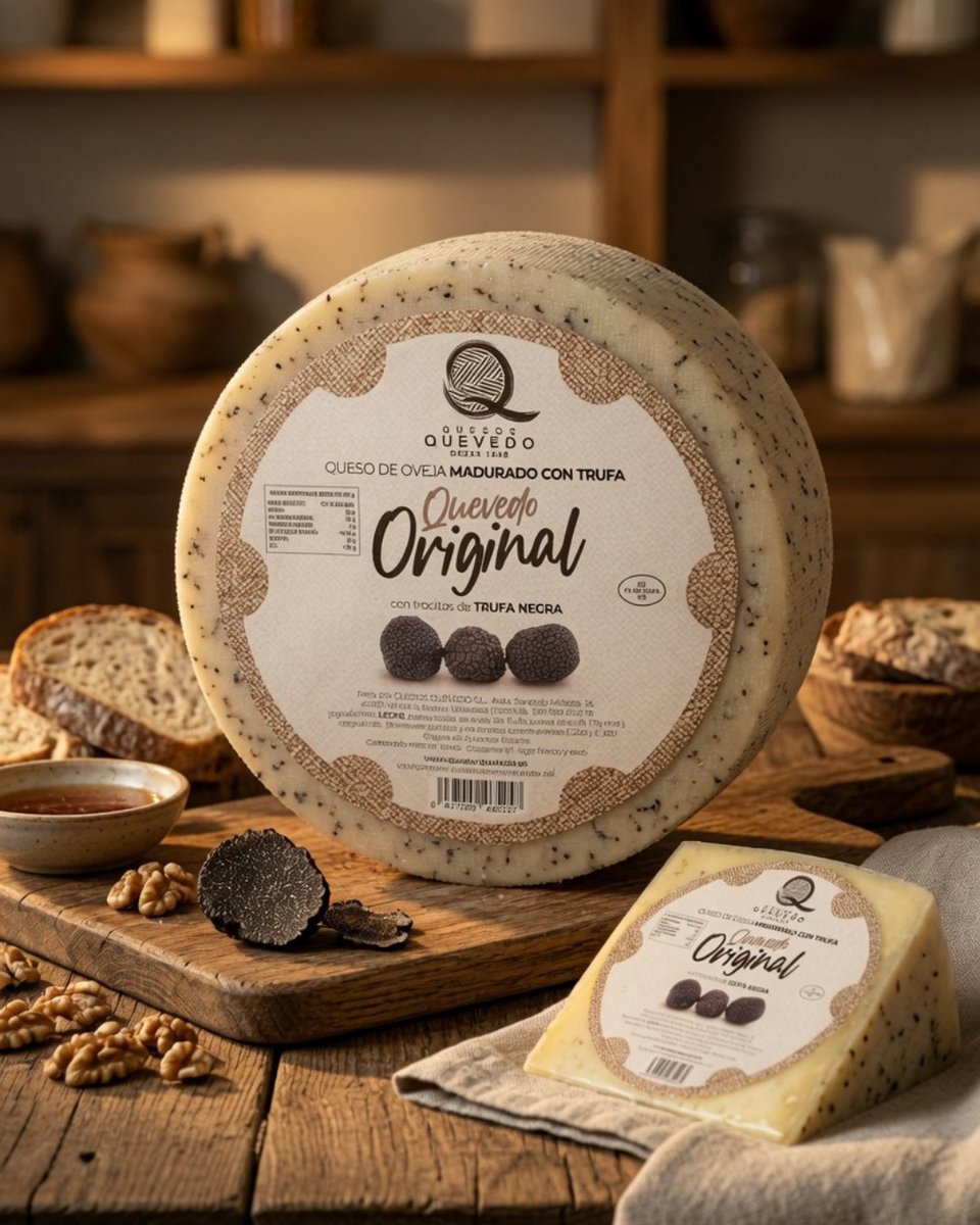 QuesosQuevedo's tweet photo. Nuestro Original con Trufa no necesita presentación.

Elegante, intenso y con ese toque especial que transforma cualquier tabla o aperitivo de verano.

📦 Disponible en tienda y online
👉 https://t.co/ew6NAFq7xo

#QuesosQuevedo #SaborArtesano #TierradeSabor #AlimentosdeValladolid https://t.co/m9AvDLJOE3