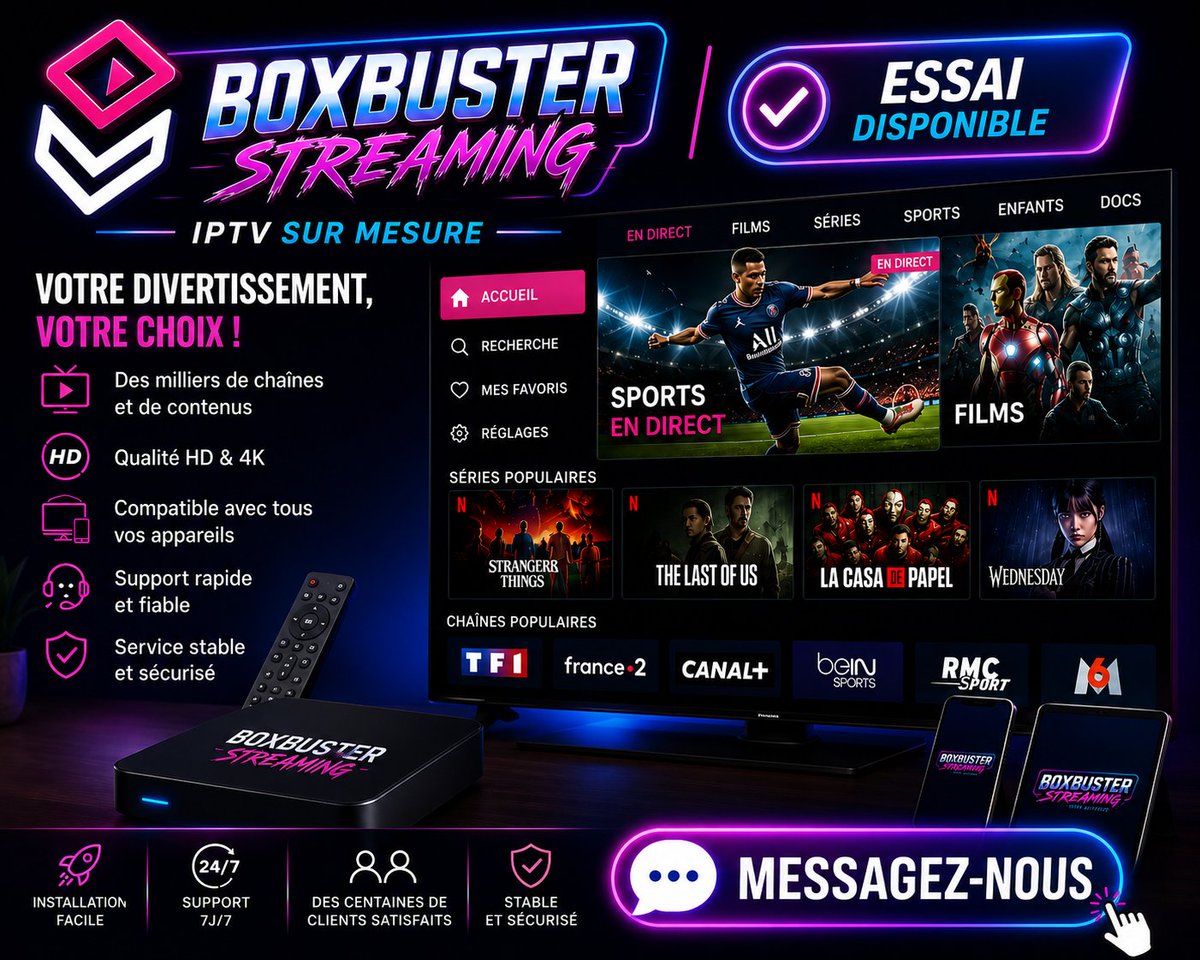 BoutiqueExpres1's tweet photo. 📷📷 Faites passer votre expérience TV au niveau supérieur ! 📷📷
📷 Plongez dans les chaînes HD, les films et les sports en direct – Coupez le cordon avec le câble ! 📷
📷 Diffusez des chaînes HD, des films à la demande et des sports en direct – Tout en un seul endroit ! 📷 https://t.co/OAFRmqRexC