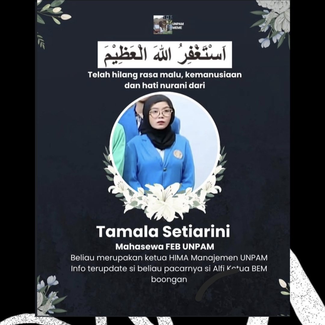 bismillahyuk_'s tweet photo. 🚨 UPDATE: Pernyataan Sikap dari Aliansi Mahasiswa UNPAM.

Ayo dibantu cari nih temen2 yang jadi MAHASEWA dalam press conferense bersama BEM Bersatu lainnya 🤪🤪

Alfi, sama Tamala Setiarini lagi ketar ketir ngga sekarang? 🫢😇

#demo
#IndonesiaGelap
#MenujuIndonesiaBangkrut https://t.co/UJKyRqm5rq