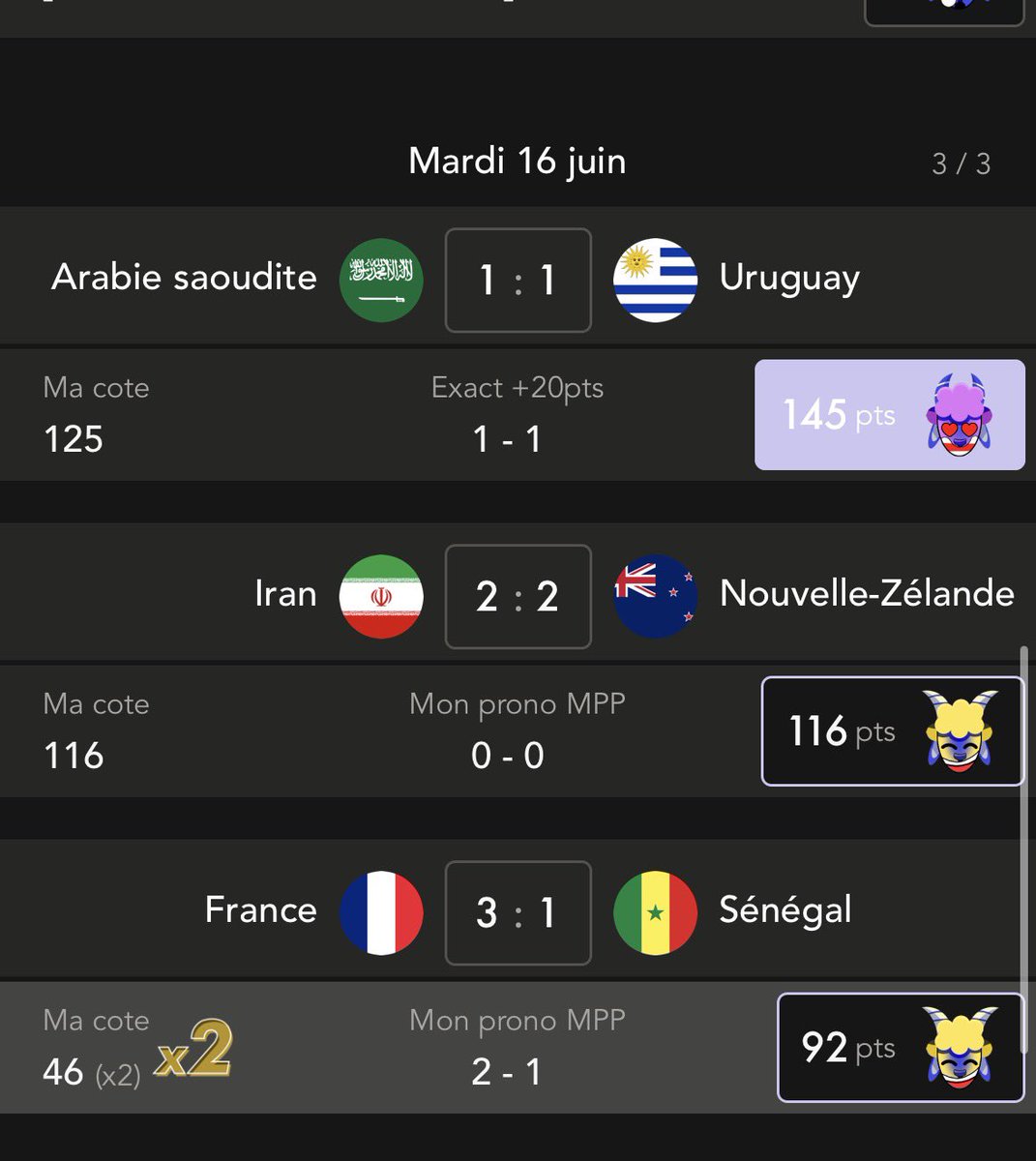 WilhemSll's tweet photo. y’a aucun prono de juste mais je trouve le gagnant à chaque fois mdrr https://t.co/Vi34k4maaE