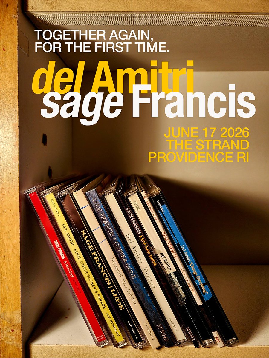 SFRupdates's tweet photo. π΄σ §σ ’σ ³σ £σ ΄σ Ώ TONIGHT in Providence, RI: @SageFrancis sets his hometown stage for Scottish rock legends @DelAmitri at #TheStrand!
ποΈ Tickets are available at https://t.co/t8kz5Kxo1h
18+ / Doors 730pm / Sage's set begins at 745pm
79 Washington St., Providence, RI 02903
#StrangeFamous! https://t.co/g18UKCgb82