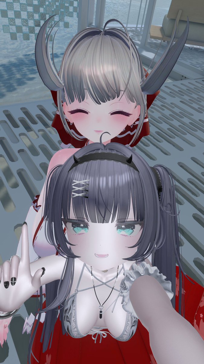 VRCsango's tweet photo. ねるまえのあいさつまわりのできごと～＾＾ https://t.co/y4DDEXMhUb