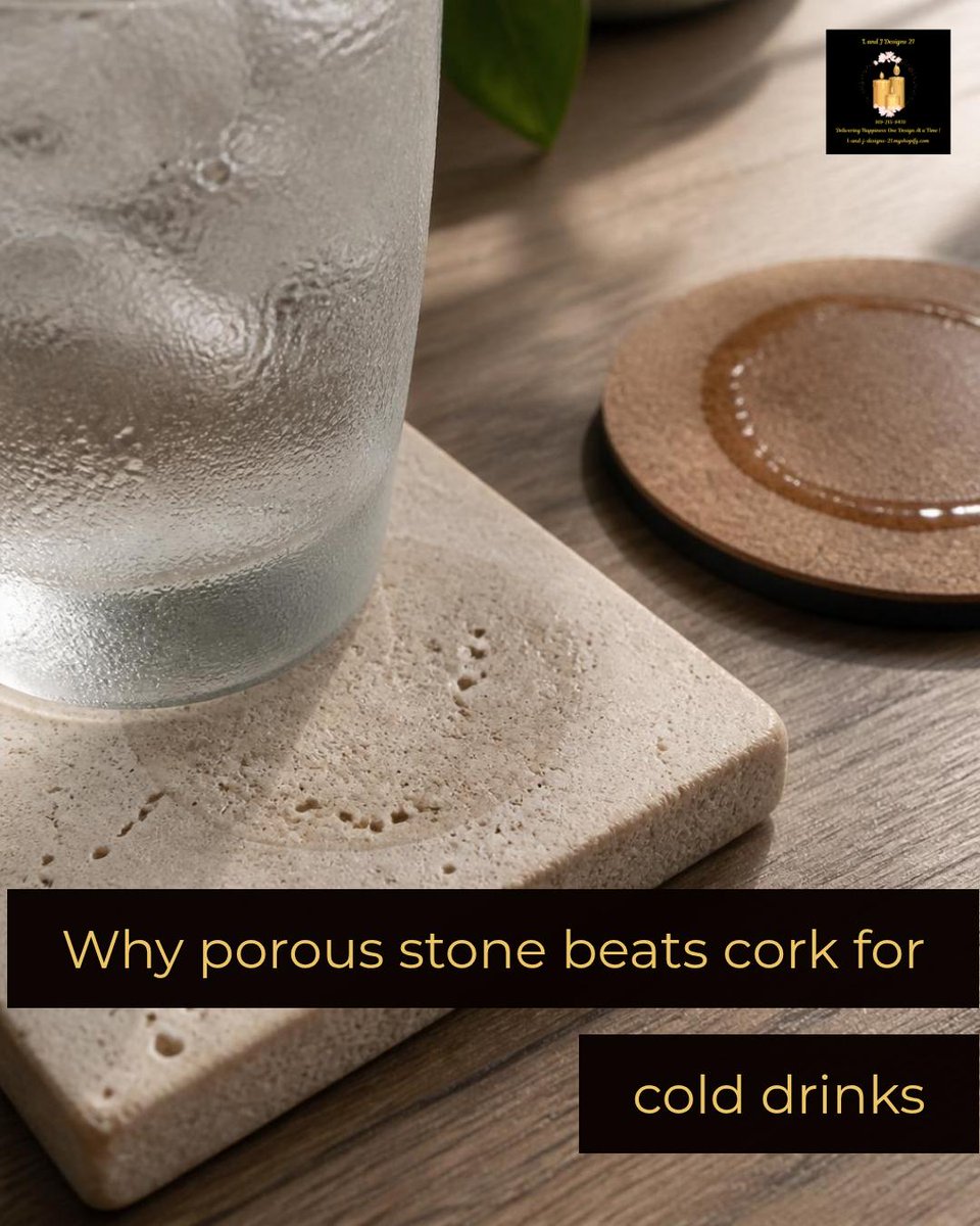 LandJDesigns21's tweet photo. Fact: unsealed travertine/marble absorbs condensation to reduce ring marks by trapping moisture in pores for quicker evaporation. We match coasters to purpose—sealed for protection, porous for discreet #StoneCoasters #AbsorbMoisture https://t.co/z5mY7zvWik https://t.co/6NNQ3X0EiV