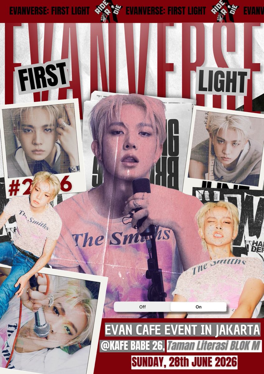 heekeupage's tweet photo. 2026 EVAN DEBUT CAFE EVENT

🏁 𝙀𝙑𝘼𝙉𝙑𝙀𝙍𝙎𝙀 : 𝙁𝙄𝙍𝙎𝙏 𝙇𝙄𝙂𝙃𝙏

⭑ Kafe Babe 26, Blok M Tamlit, Jakarta
⭑ June 28, 2026
⭑ 12:00PM — until end

✦ celebrating EVAN’s first light

🎟️ Registration opens June 21, 19.00 WIB
Limited slots available! 
#EVANVERSE_FIRSTLIGHT https://t.co/e5kVnqxEqa