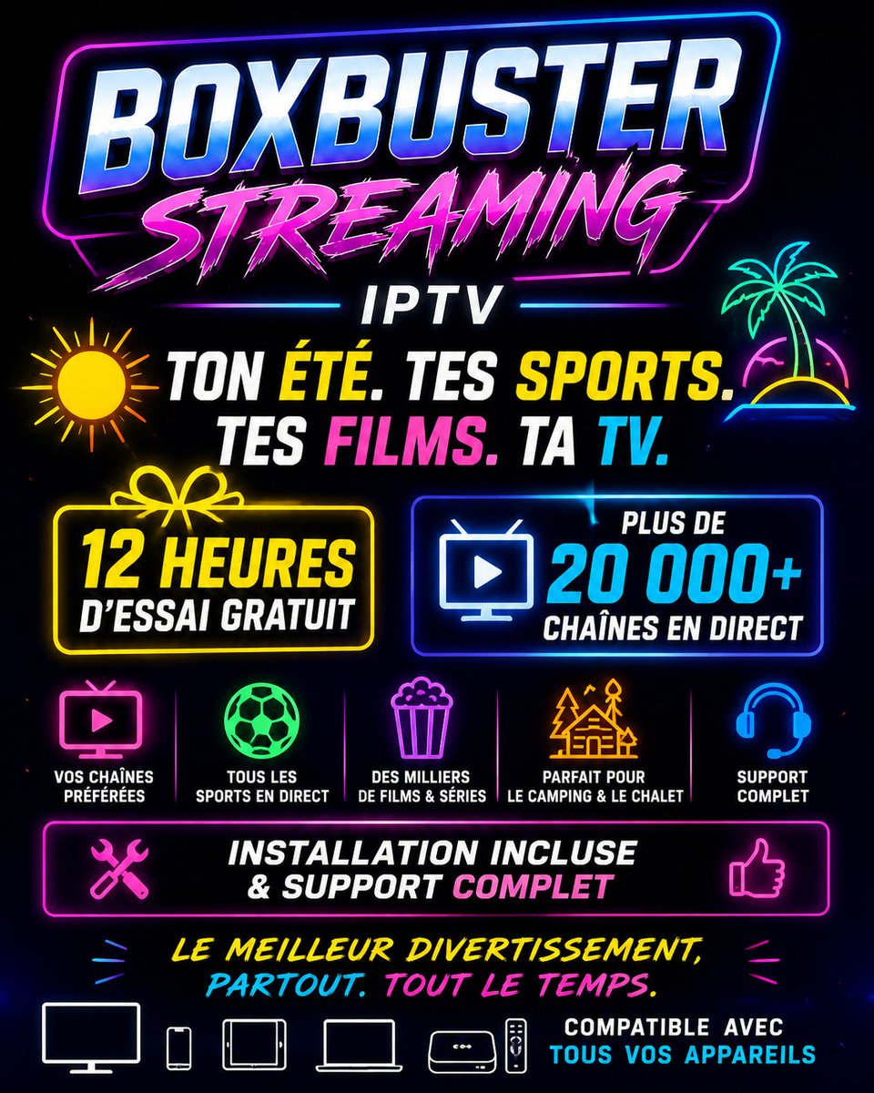 BoutiqueExpres1's tweet photo. 📷 TIRED OF OVERPAYING FOR TV? 📷
WELCOME TO BOXBUSTER STREAMING 📷📷
Why pay hundreds every month when you can unlock:
📷 20,000+ LIVE TV CHANNELS
📷 100,000+ MOVIES &amp; SERIES
📷 Sports, UFC, NHL, NFL &amp; PPV
📷 Québec, Canadian &amp; International channels
📷 FULL HD &amp; 4K QUALITY https://t.co/ThXIkx5Fqt