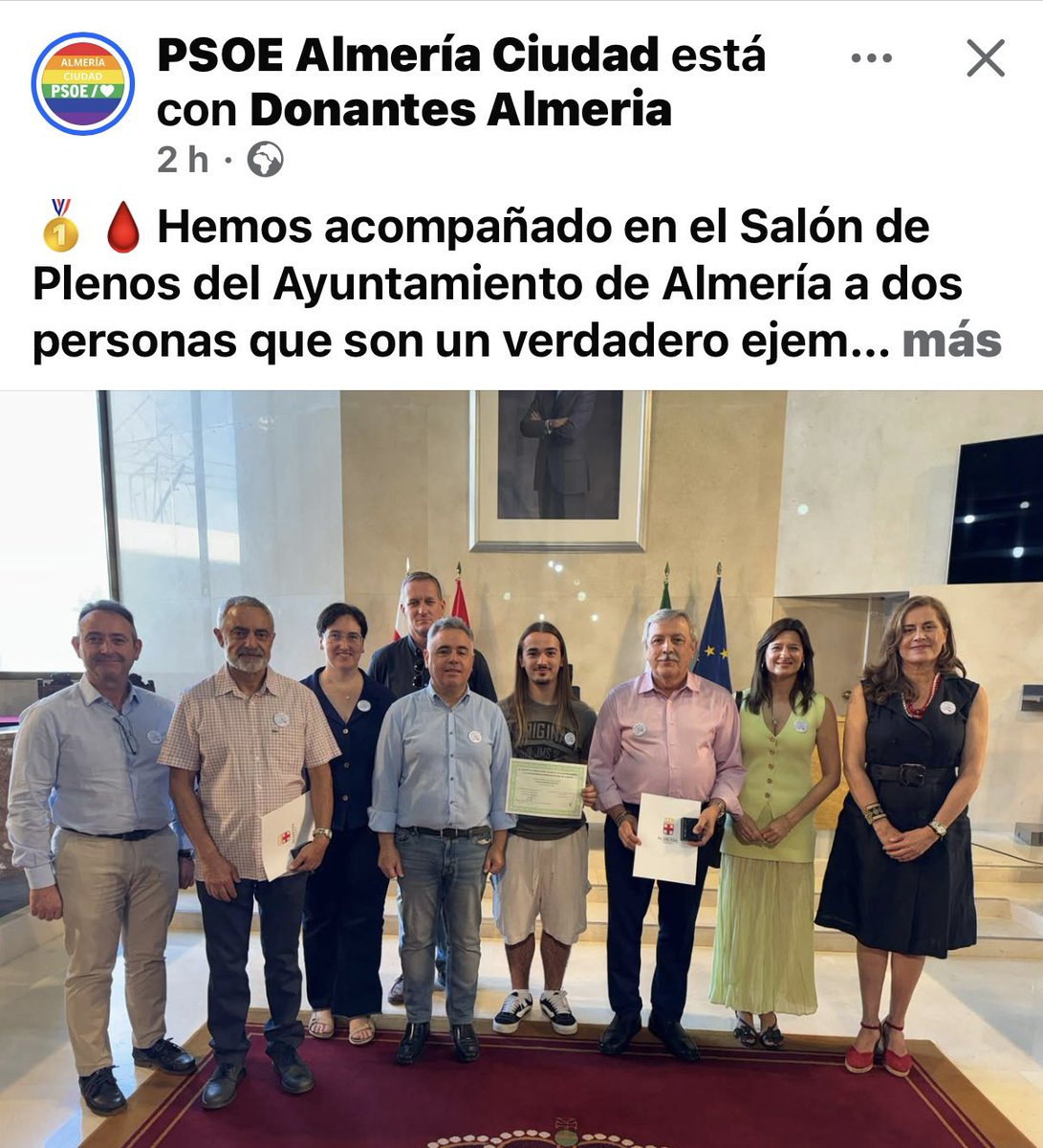 LouBrean's tweet photo. Ahora no hay nadie mejor que los socialistas almerienses para donar la sangre derramada. 🩸 Enhorabuena. @PSOE_Almeria https://t.co/9uWBkcVA8m