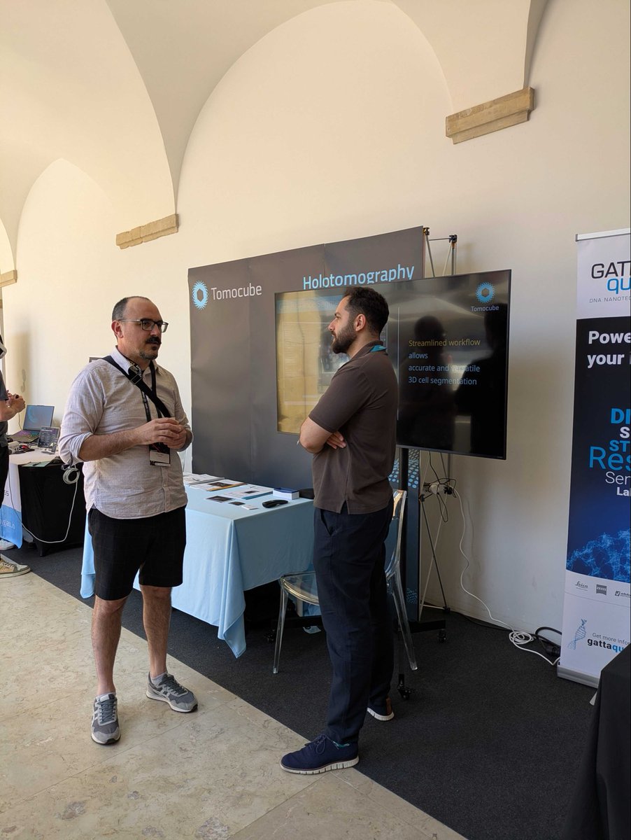 Tomocubeinc's tweet photo. Posting from #ELMI 2026 in Coimbra.
Our booth has been busy with conversations about imaging live cells over extended timeframes without staining. We're also running workshops throughout the meeting, Booth 53 — or better, join our workshop.
#ELMI2026 #LiveCellImaging #Tomocube https://t.co/9GmYDDygov