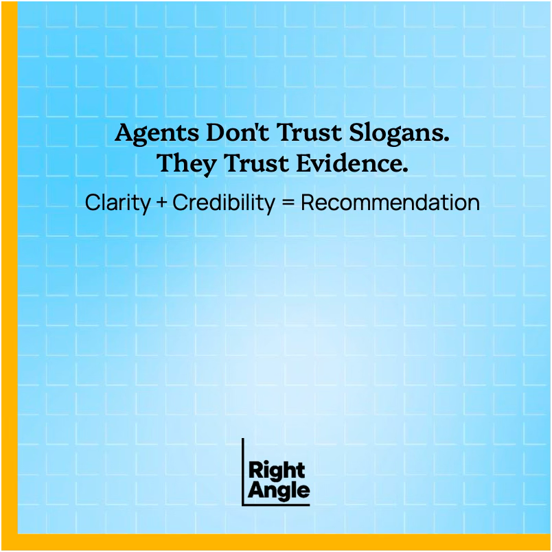 quigster's tweet photo. Your website isn't a brochure. It's evidence.

For years, websites told people who you are. Today, they must prove it.

AI agents now vet your business before buyers ever call. They don't want claims; they want proof.

Recommendation starts with understanding. https://t.co/NqX9GB1bd7
