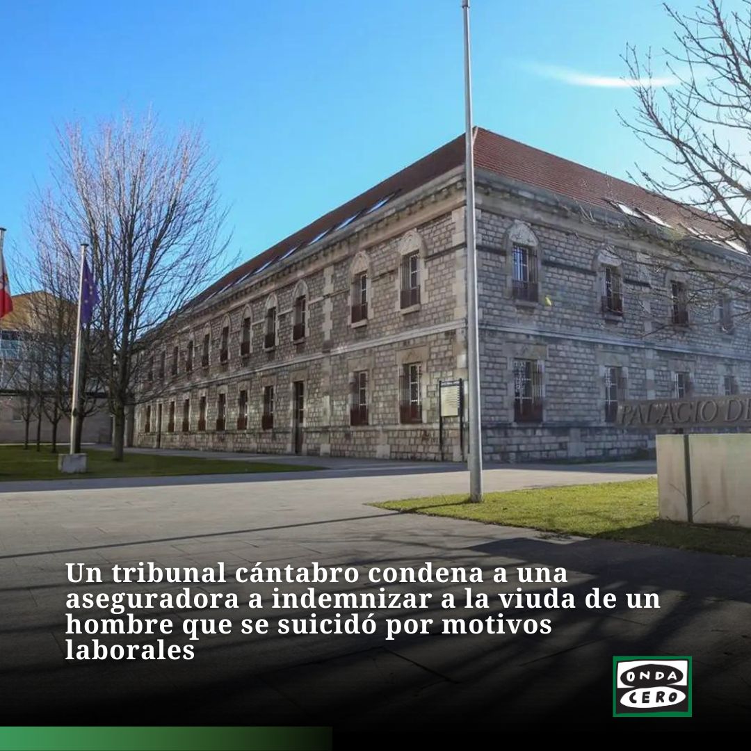ondacerocan's tweet photo. 👩‍⚖️ El Tribunal de Instancia de Santander condena a una aseguradora a indemnizar a la viuda de un hombre que se suicidó por motivos laborales

https://t.co/lPro6B3N74 https://t.co/RALE8WWzjZ
