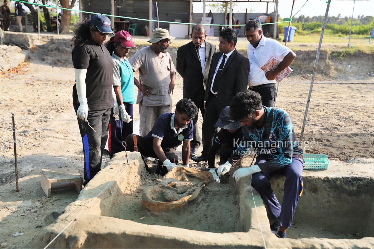 kumanan93's tweet photo. Chemmani Identified as Sri Lanka’s Largest Mass Grave with the Highest Number of Human Skeletons Identified

Chemmani Mass Grave Excavation – Phase 3, Day 27

Today, 14 more human skeletons were identified at the Chemmani Mass Grave excavation site.

With these latest findings, a total of 380 human skeletons have been identified across all three phases of the excavation, while 362 human skeletons have been fully exhumed.

With 380 human skeletons identified, the Chemmani Mass Grave now records the highest number of human skeletons identified at a mass grave site in Sri Lanka, surpassing the Mannar Sathosa Mass Grave, where 376 human skeletons were identified.

#ChemmaniMassGrave