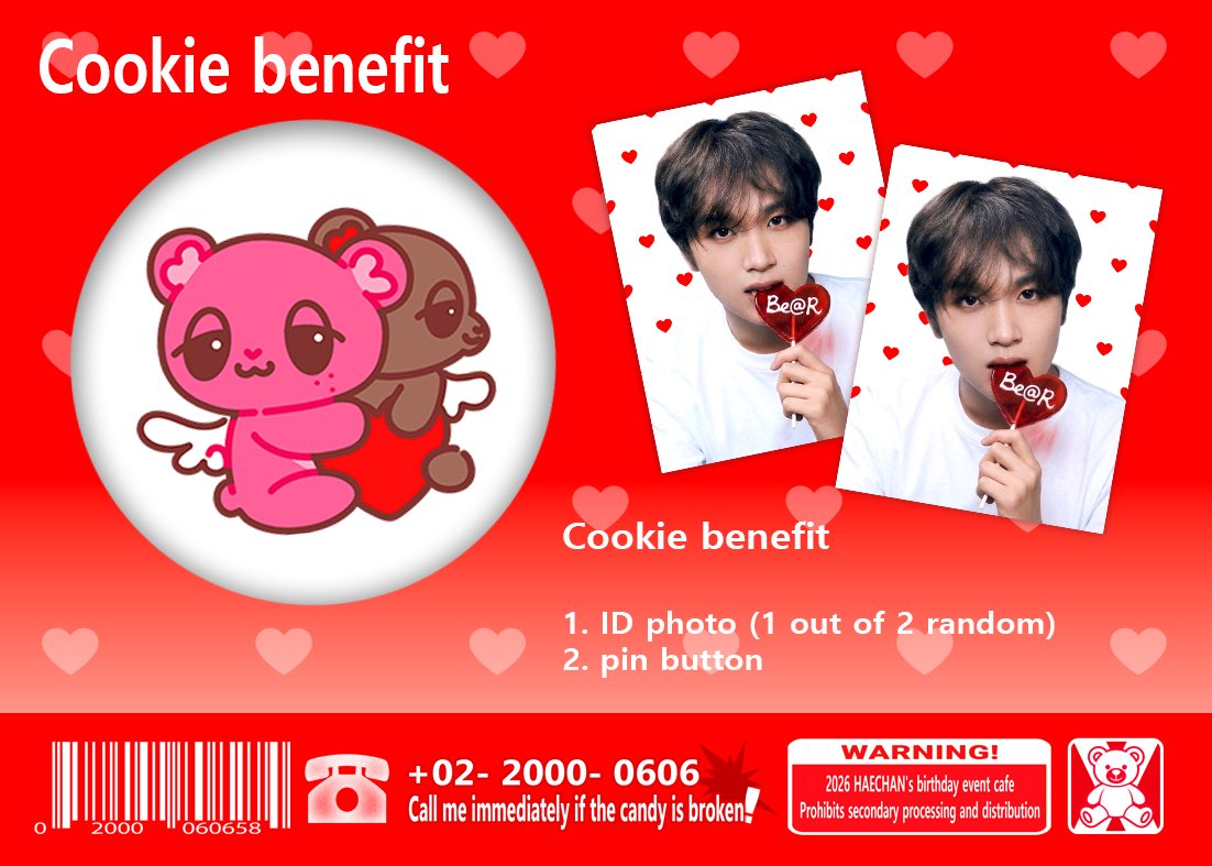 Code_MishBear66's tweet photo. Be@R: ᴄᴏᴅᴇ ɴᴀᴍᴇ: ᴍɪsᴄʜɪᴇғ
• ²⁰²⁶ ʜᴀᴇᴄʜᴀɴ ʙɪʀᴛʜᴅᴀʏ ᴄᴀғᴇ ᴇᴠᴇɴᴛ 

• ɢɪꜰᴛ &amp; ʟᴜᴄᴋʏ ᴅʀᴀᴡ ʟɪɴᴇᴜᴘ

- 통신판매 폼

6.18 20:00 - 7.9 23:59

🔗 https://t.co/udBjSOa76J

-

#RT 추첨 한분께 바쿠백을 드립니다
#haechan #해찬 #ヘチャン https://t.co/PNeh9guSxR