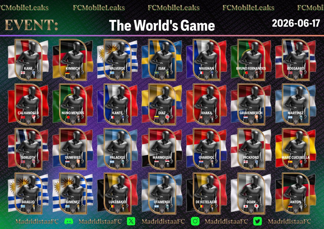 newcomerFM's tweet photo. WC Game New Players 😀 https://t.co/XCWoflBm3t