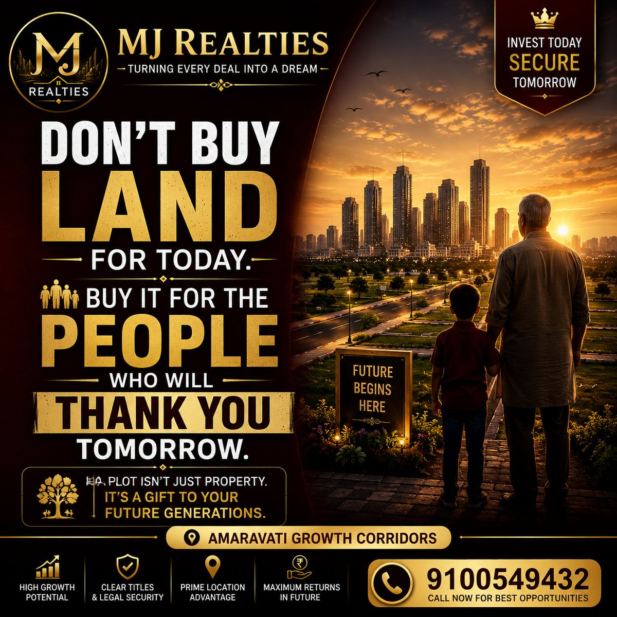 MJRealties's tweet photo. 🏡 The best investment isn't for today—it's for the people who will thank you tomorrow.
Build a legacy, not just an asset.
📍 Amaravati Growth Corridors
📞 9100549432
#MJRealties #Amaravati #LandInvestment #RealEstate #OpenPlots #GenerationalWealth #SmartInvesting https://t.co/VA0xl8XErR