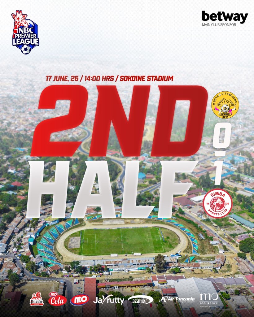 SimbaSCTanzania's tweet photo. Kipindi cha pili kimeanza. #NBCPremierLeague #NguvuMoja https://t.co/Pe9NrY2ABr