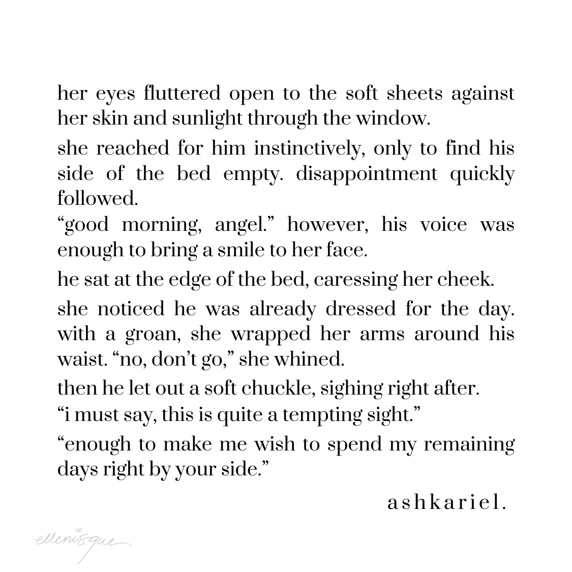 ellenisque's tweet photo. tasteful prompts from elle's chest of ideas. 📨

685. ashkariel. https://t.co/us4CWLku5d