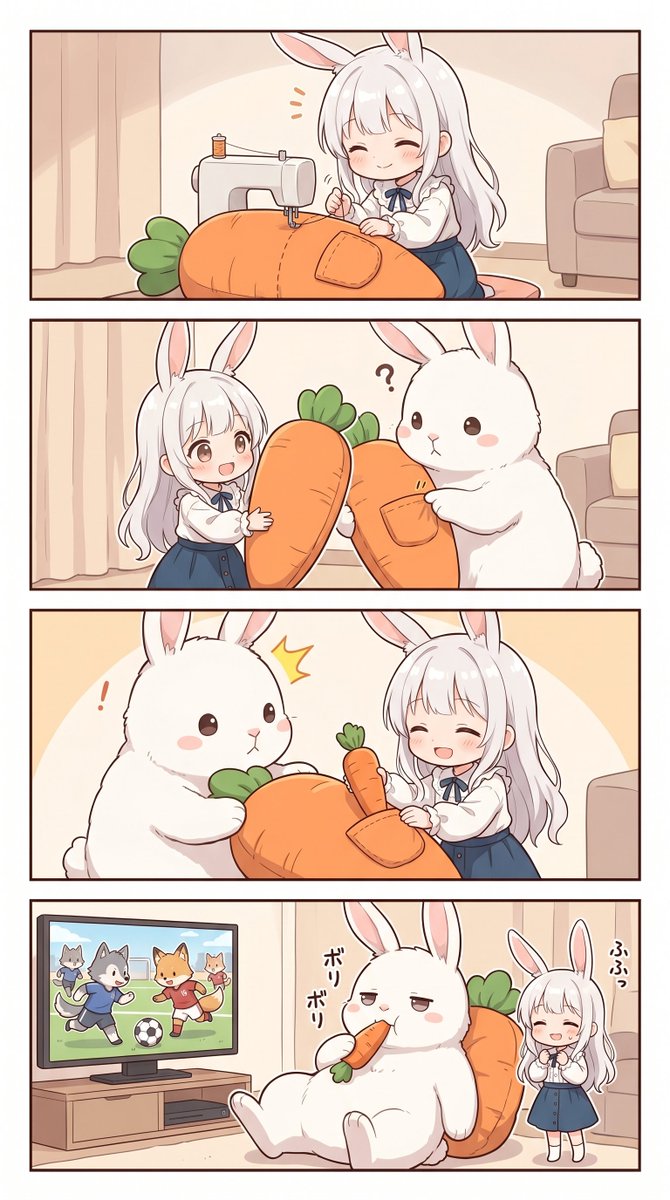 moenium_AI's tweet photo. うさぎをだめにするクッション https://t.co/vqe9ssPCPi
