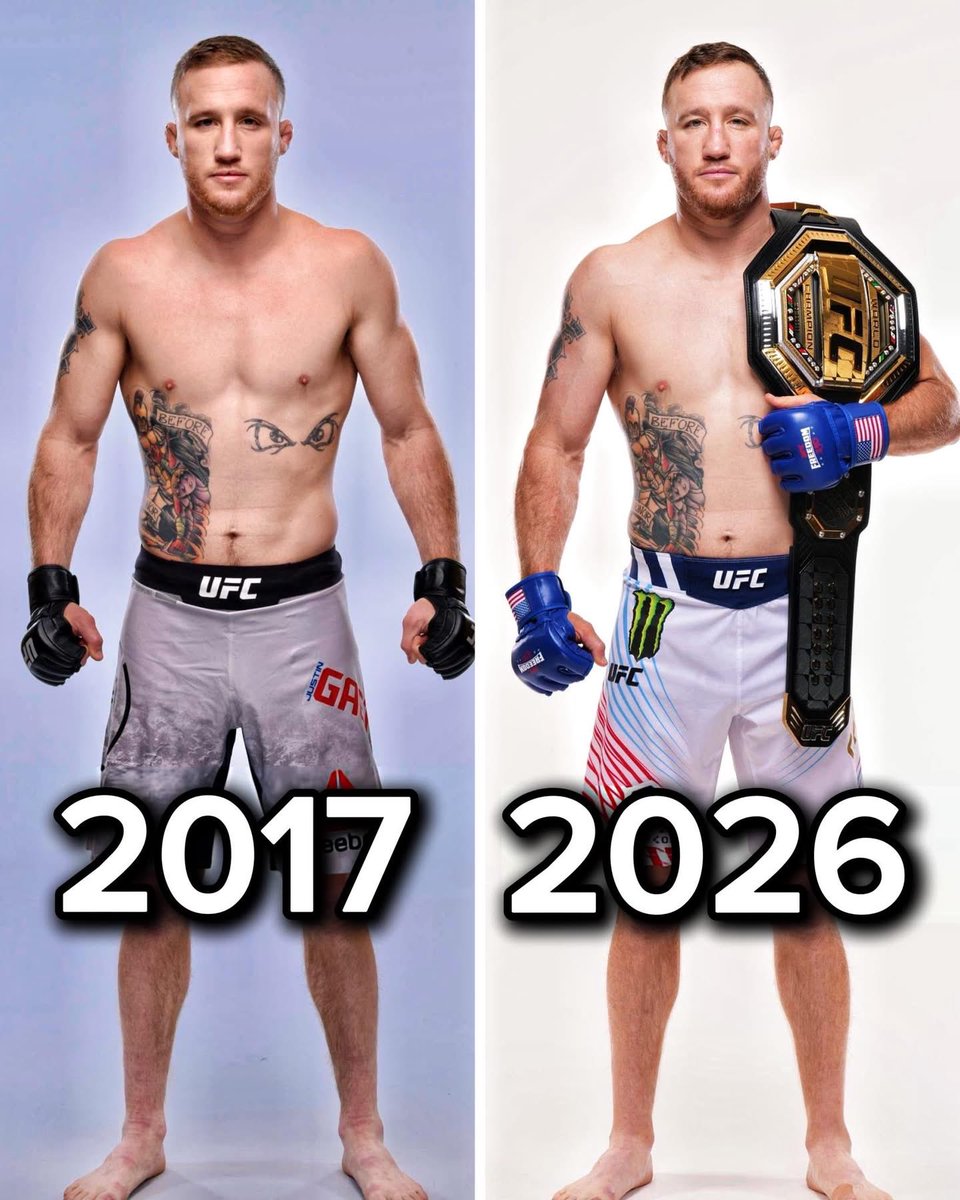 SmeshTalk's tweet photo. Justin Gaethje lost his first two UFC title fights. He lost to Khabib Nurmagomedov, lost to a prime Charles Oliveira, and suffered a heartbreaking defeat to Max Holloway. Yet he never stopped believing.

Since 2017, Gaethje has fought nothing but legends. For nearly a decade, he has remained in the Top 5 of the UFC lightweight division, facing the toughest competition in the sport and never backing down from a challenge.

Against one of the best young fighters of this era, and against all odds, Justin Ray Gaethje finally became the undisputed UFC Lightweight Champion. 🏆