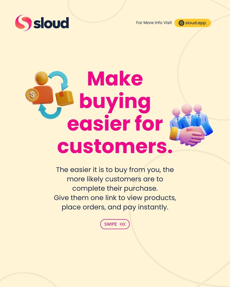 SloudApp's tweet photo. Running a business shouldn't mean doing everything manually. With Sloud, you can automate tasks, collect payments, manage orders, and stay open for business 24/7—all from one simple platform.

Work smarter. Sell more. Stress less.

#Sloud 
#Sloudfront
#BusinessOwners https://t.co/KVObYZ8HrL