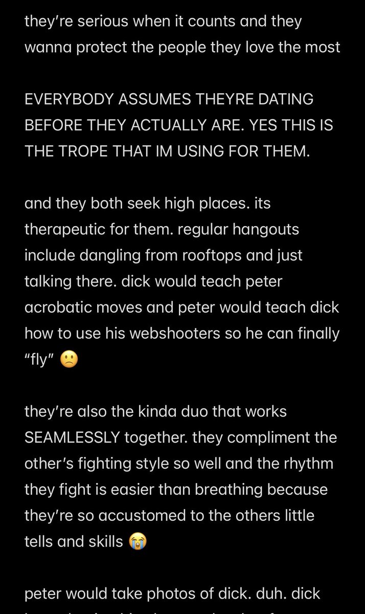 2kneuron's tweet photo. my essay on spideywing’s dynamic/justification #spideywing (you dont have to read all of it if you don’t want!!!) sharks invest in me pls https://t.co/dXwYS503io