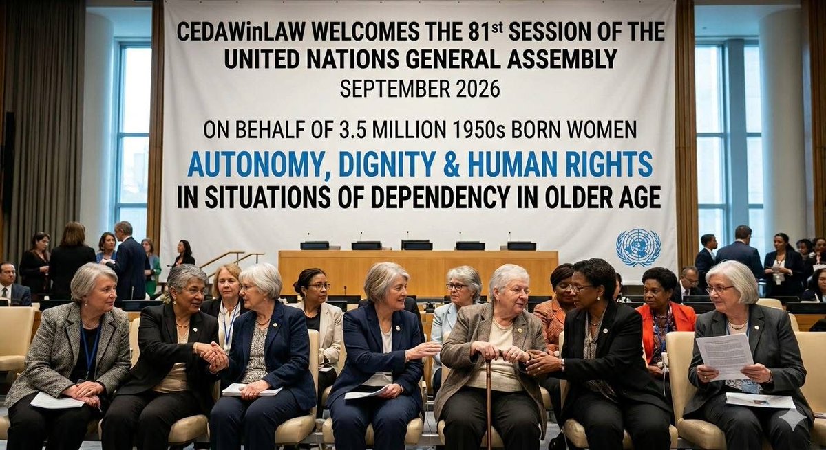 KrisGibson13's tweet photo. 1. 🧵#CEDAWinLAW has made a submission to #UN Independent Expert on the enjoyment of all #HumanRights by #olderpersons, prior to 81st session in Sept '26
A critical focus will be "Autonomy, dignity & human rights in situations of dependency in older age"
#50sWomen #Makerfield
⬇️ https://t.co/AowtEgP8S4