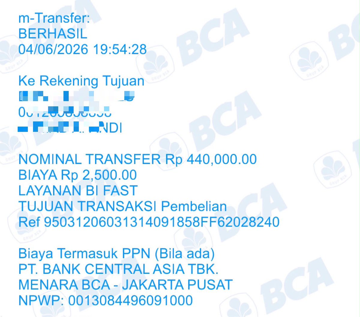 demebeta's tweet photo. Bukti transfer penipu yang digunakan
0895626752987 / 0895626751076

#penipu #scam #umkm #surabaya https://t.co/BFjg5yCsv8