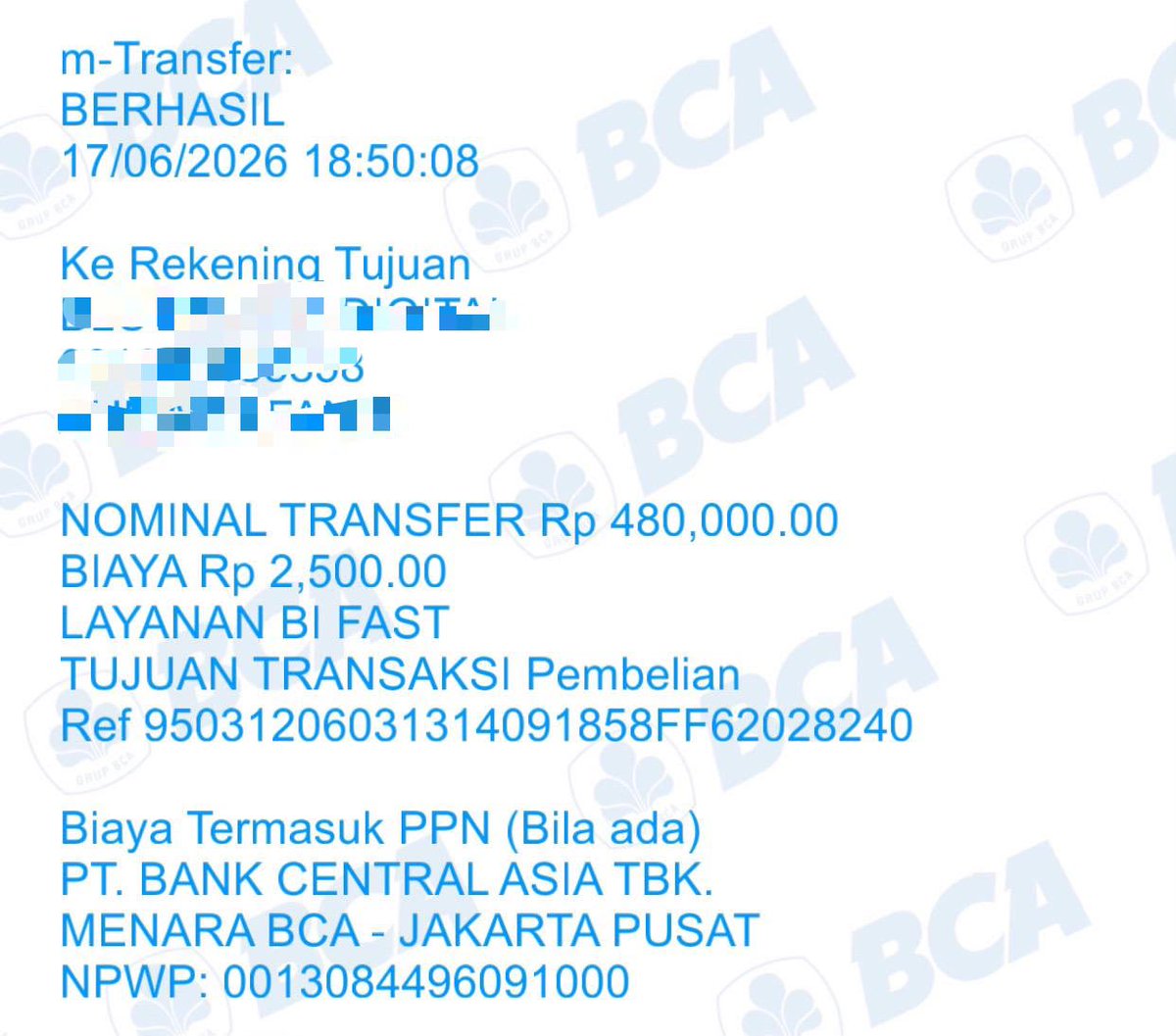 demebeta's tweet photo. Bukti transfer penipu yang digunakan
0895626752987 / 0895626751076

#penipu #scam #umkm #surabaya https://t.co/BFjg5yCsv8