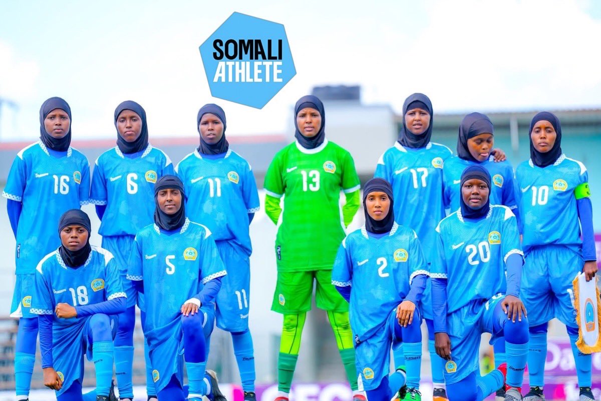 SomaliAthlete's tweet photo. SOMALIA U17 WOMEN 🇸🇴⚽️ 1ST EVER INTERNATIONAL WIN‼️ BEATING SUDAN 🇸🇩 8-2 👏👏 SO PROUD OF OUR SISTERS ❤️ https://t.co/5nL5ClRLEX