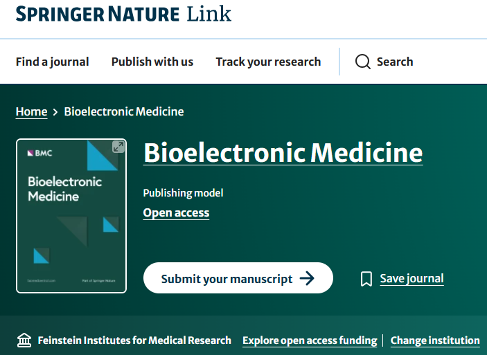 Bioelectronic Medicine - Journal tweet media