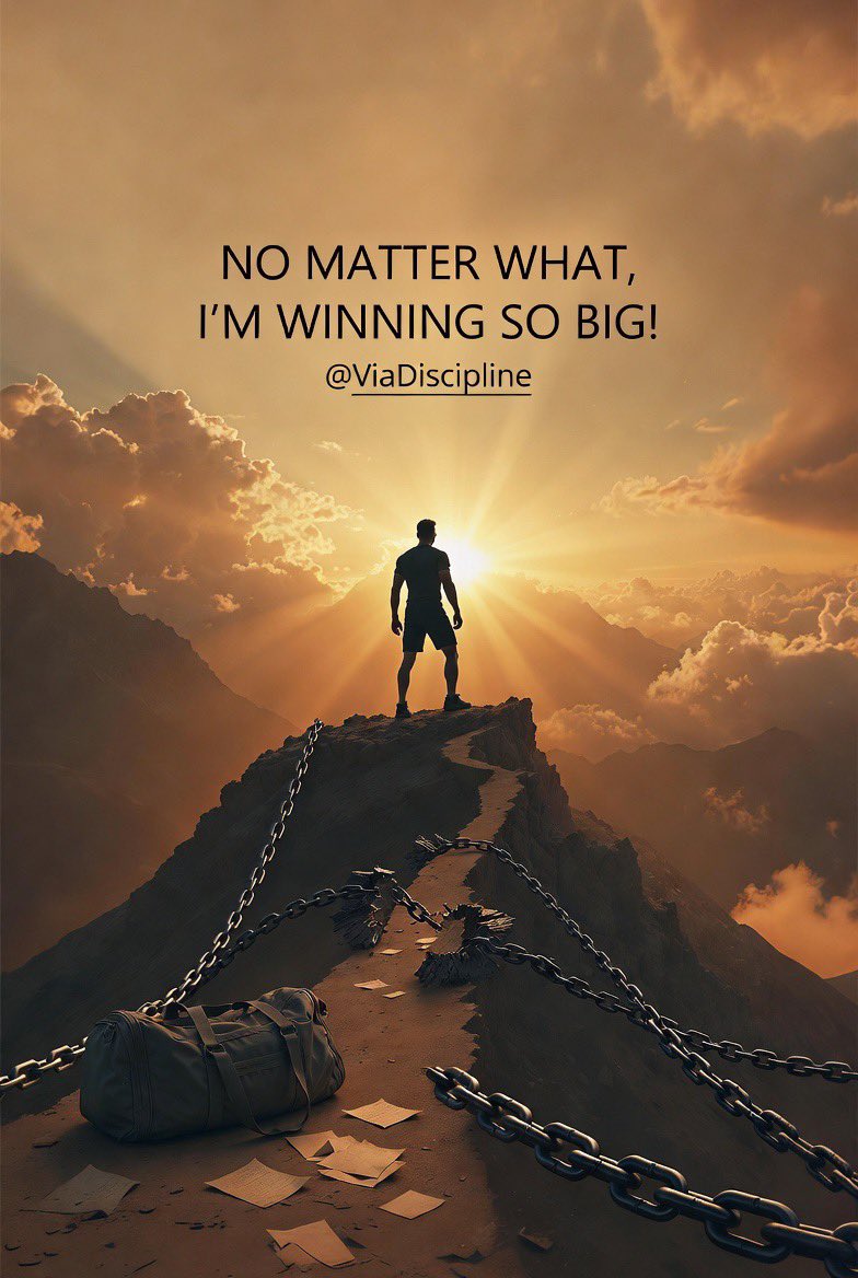 ViaDiscipline's tweet photo. No matter what life throws at me, I’m winning so big—because disciplined people always come out on top…
17th June 2026 @ 13:21pm https://t.co/HXJPWJSIvR