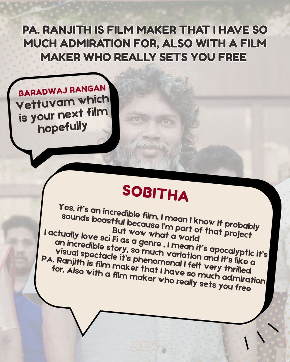 beemjibrother's tweet photo. Pa. Ranjith (@beemji ) is film maker that I have so much admiration for, Also with a film maker who really sets you free - Sobhita (@sobhitaD )

#Vettuvam 
A Pa Ranjith Anna's Film https://t.co/WBfVlfCZj0
