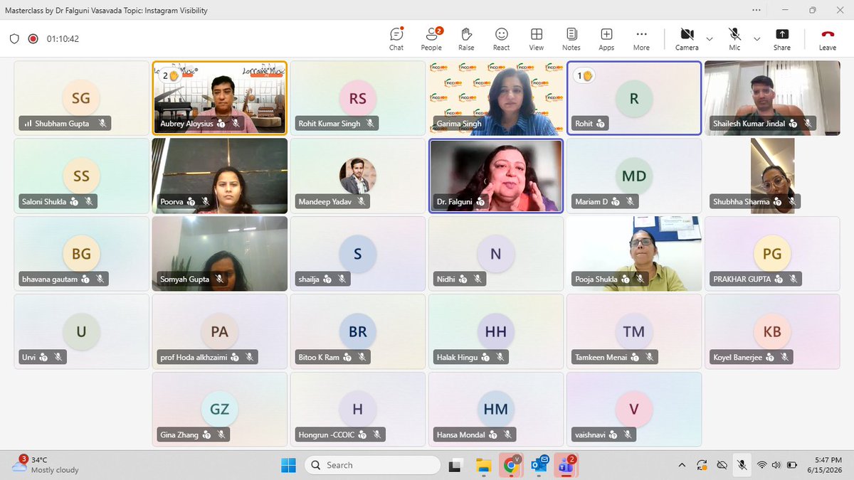 bricscouncil_in's tweet photo. FICCI hosted a Masterclass on Instagram Visibility for women entrepreneurs with Dr @falgunivasavada, Academic Head, MICA — covering personal branding, content strategy & audience building.
#BRICSWBA #BRICS2026 @BricsIndia2026 @MEAIndia @SudhakarDalela @ficci_india https://t.co/LINcAHluc7