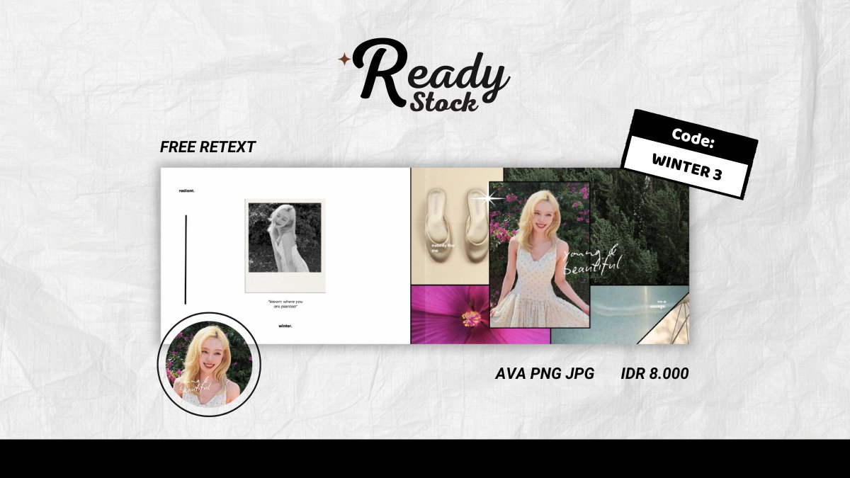 sevlfs's tweet photo. boleh bantu repost/rt nyaa? makasiii banyakkk🤍           

aku membawa layout rs WINTER AESPA update terbaru yang siap dibawa pulang melalui dm/tele aku sekarang! price on pict  dan payment by QRIS~        

#bealanja https://t.co/ztRnPkeDm4