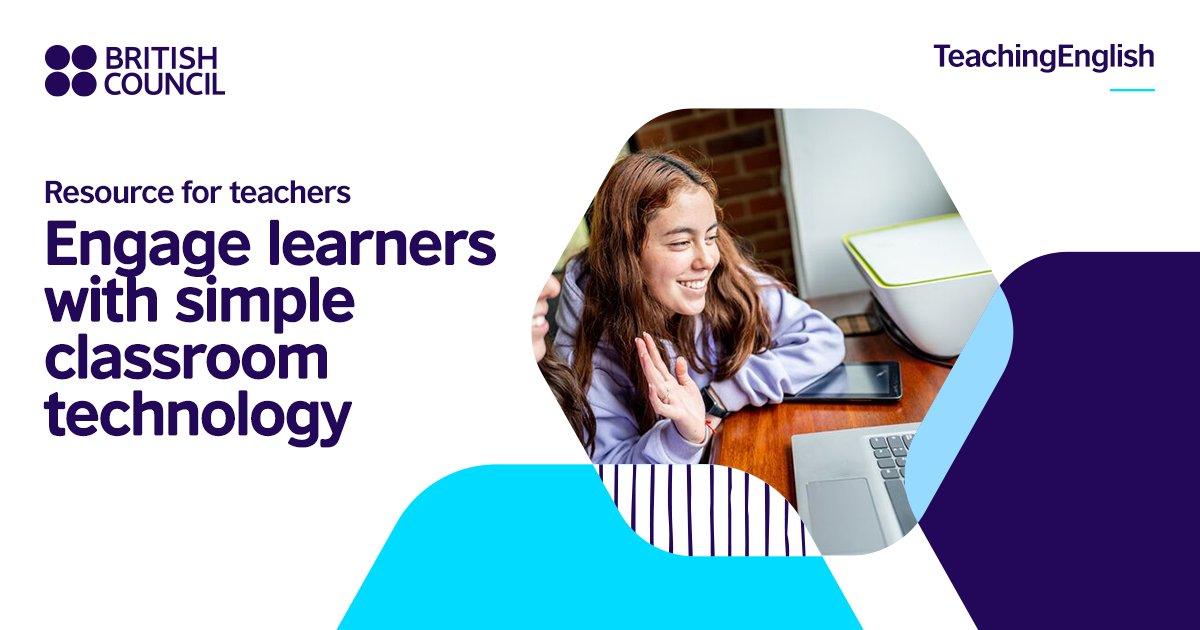 UKinCameroon's tweet photo. Simple technology can make a big difference in the classroom.
These TeachingEnglish tips show how to engage learners, spark curiosity and improve attendance using tools you already have.
Explore the tips here: https://t.co/o4PyunZV1O
#TeachingEnglish #SimpleTech #EngagedLearners https://t.co/LMhQG0tefI