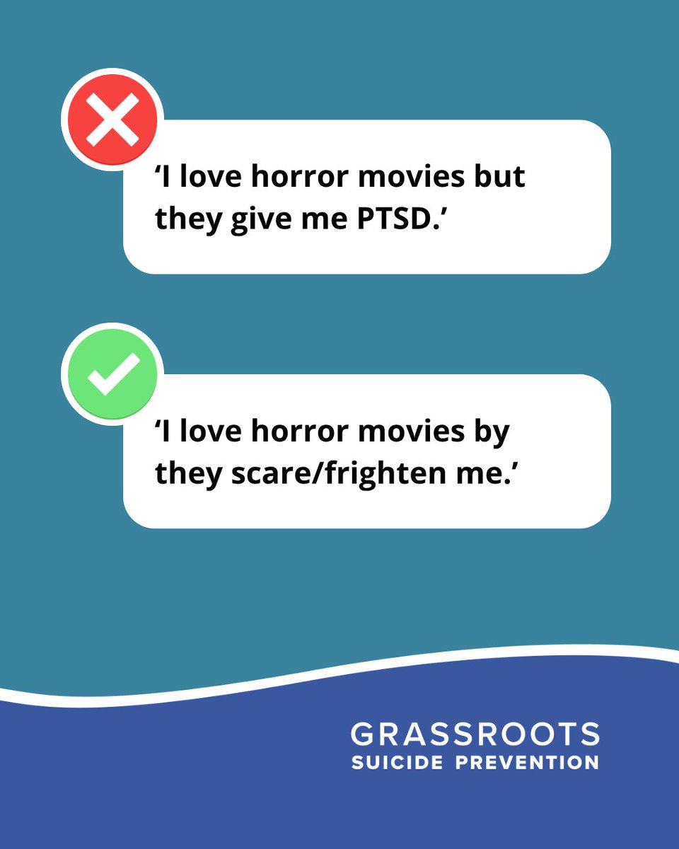 GrassrootsSP's tweet photo. Post-Traumatic Stress Disorder (PTSD) is a serious mental health condition. Using the term casually can minimise real trauma and add to stigma.

If you or someone you know is struggling, download the #StayAliveApp.
🔗https://t.co/tirNxEkgw8 https://t.co/7sE9HHuh42