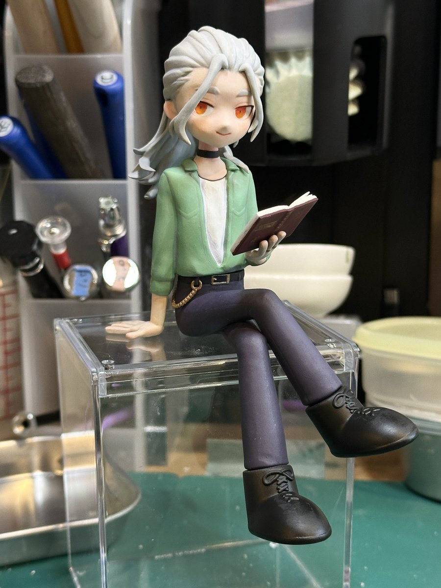 yorudanena3's tweet photo. 午後二時のなぎさくん、塗装見本できました🕑
キットは夏ワンフェス頒布に向けてライセンスニューウェーブ申請中、あと8月に自家通販もする予定です。 https://t.co/8QkEIXa8K1