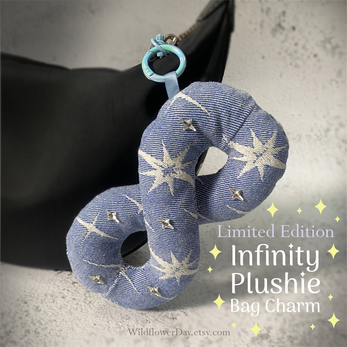 wildflowerday's tweet photo. ✨New Launch✨ 
🛒Shop link at @wildflowerday 
10% off until 30 June 2026

[Limited Edition] ‘Infinity Plushie Charm’ had been exhibited in ART/ARK - 'Beyond the "I"' art exhibition in Singapore 2026.

#infinity #bagcharm #etsysale https://t.co/zHw75IahYE