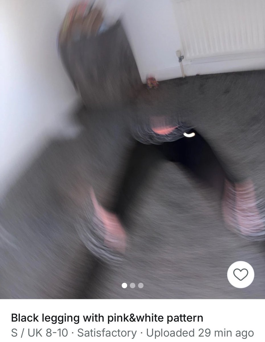 dank_ackroyd's tweet photo. Someone on Vinted listing garments currently in the process of being dragged back into the void by malevolent presence. No returns x https://t.co/Q6emq1nkLZ